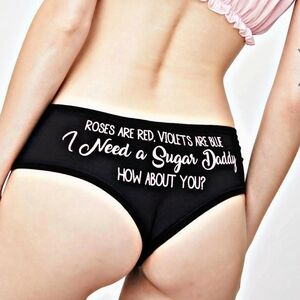 Cartel Ink Booty Shorts | Need A Sugar Daddy | Black Pink Graphic | Size M NWT